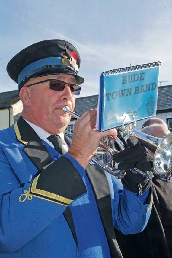 Bugler from Bude Town Band, David Inch. Picture: Paul Hamlyn