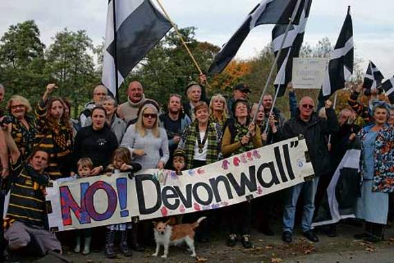 Around 200 protestors showed their disapproval to the proposals. Picture: Paul Hamlyn