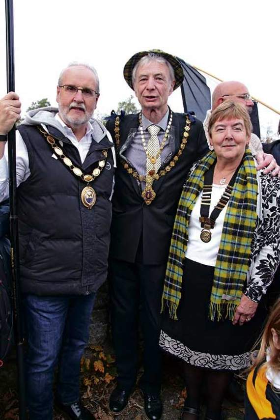 Camelford mayor Rob Rotchell, Launceston mayor Brian Hogan and deputy mayor of Launceston Margaret Young. Picture: Paul Hamlyn