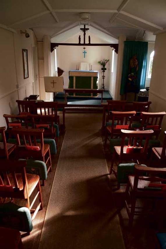 The interior of Our Lady and St Anne’s church, Widemouth Bay.