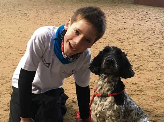 Will is pictured with his best friend, Aston.