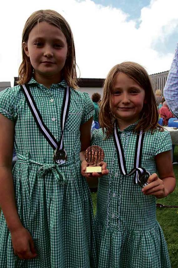 Sisters Megan and Harriet who are pupils at Lewannick CP School both came third in their respective age groups in the RNLI junior one-mile run. Pictures: Paul Hamlyn