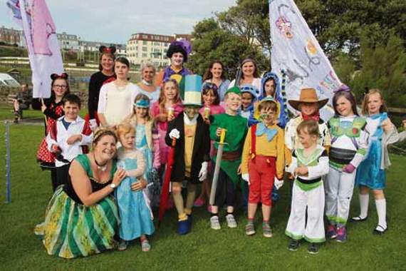 Disney characters in the walking section. Pictures: Paul Hamlyn