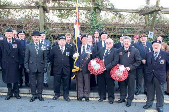 Members of Launceston British Legion on parade.