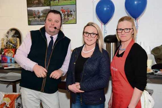 James Morrish and event organisers Roxi and Jo Smith.