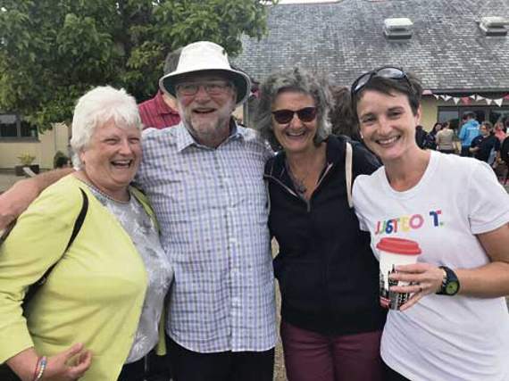 Staff, ex staff and friends of Halwill School joined in the celebrations.