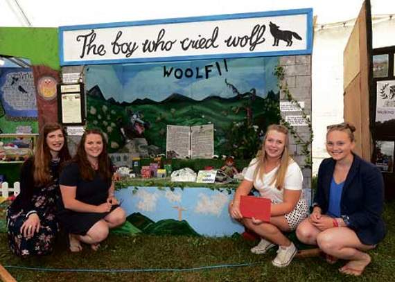 Taking first prize with their cubicle ‘The boy who cried Wolf’ are members of Camelford YFC Jenny Carthew, Lexi Cook, Natalie Pethick and Beth Bosley.