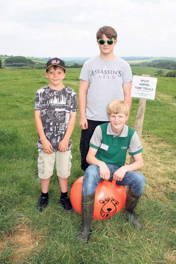 Space hopper time trials with Sam Greenaway, Will Cole and Dylan Doherty.