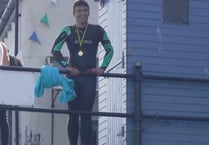Student sees off experienced competition at harbour swim
