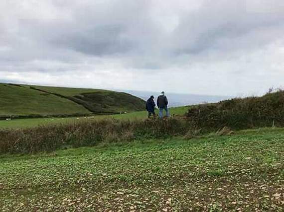 The crash site. Beaufighter T5322 clipped the top of the hedge in heavy weather, and landed in the area where this photo was taken.