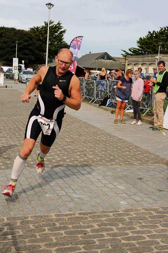 About to start the 10km run is Chris Hammond, who took part as a pair with nephew Zerran in the Awesome Foursome Quadrathlon. Pictures: Paul Hamlyn