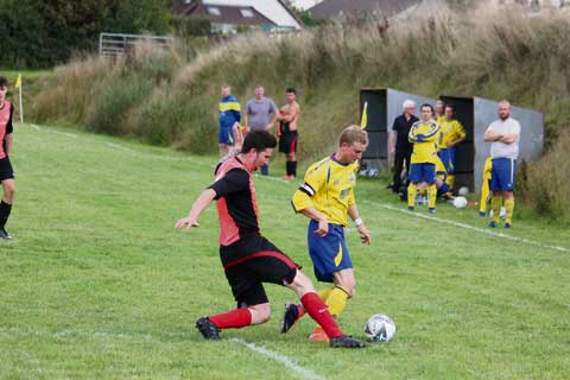 Week St Mary skipper Steven Short looks to make hay down the wing during their 2-1 win over Lostwithiel?Reserves on Saturday. Picture: Paul Hamlyn