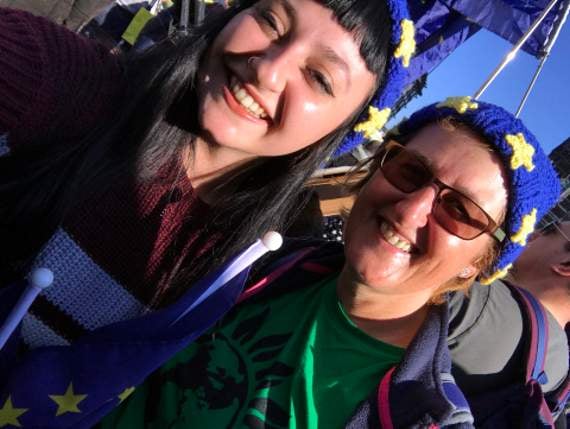 Philippa and her daughter, of Bude, at the march.