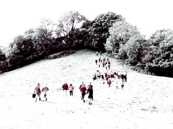 The group enjoyed their walk on a sunny, Sunday afternoon.