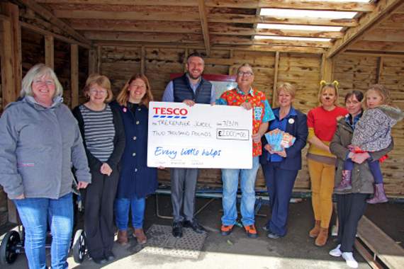 Tesco presented a cheque for £2,000 to Trekenner CP on Thursday, March 7 from the tokens collected at the store. Pictures: Paul Hamlyn.
