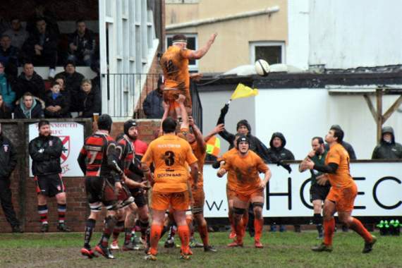 Launceston winning lineout ball.