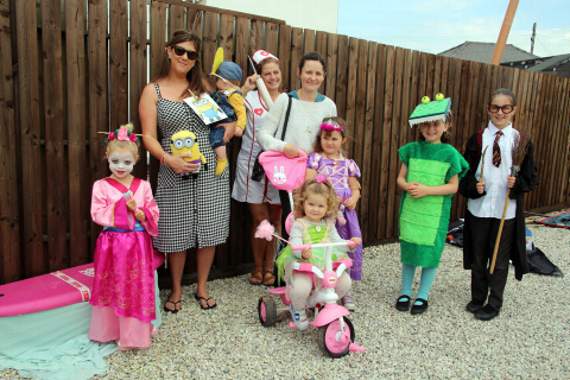 The fancy dress competition entrants. Pictures: Paul Hamlyn