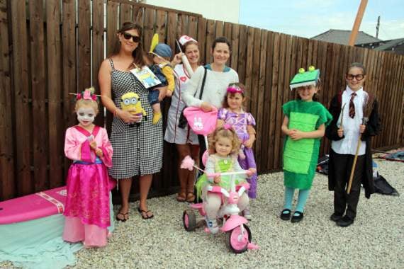 The fancy dress competition entrants. Pictures: Paul Hamlyn