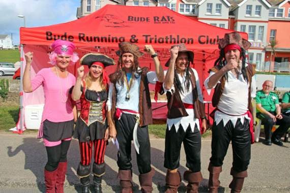Organisers in their fancy dress costumes.