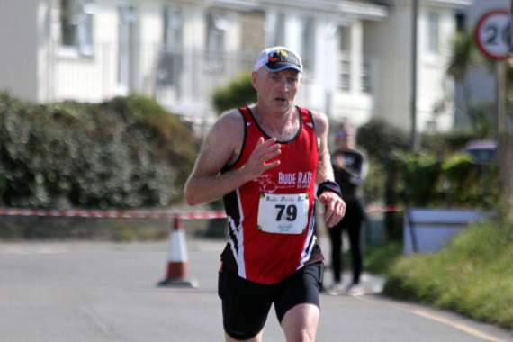 Jez Brown (pictured) was the fastest Bude RAT home on the day, finishing the 8.3-mile course in a time of 59 minutes and 41 seconds.