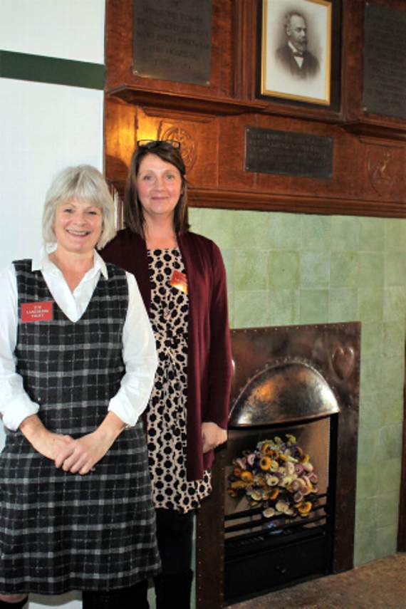 Sarah Mackay and Sara Birkby from the Landmark Trust are pictured in one of the beautifully restored hallways. Pictures: Dawn Bewes