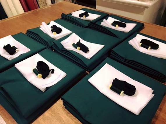 A bundle of materials used to make scrubs and PPE for the NHS.
