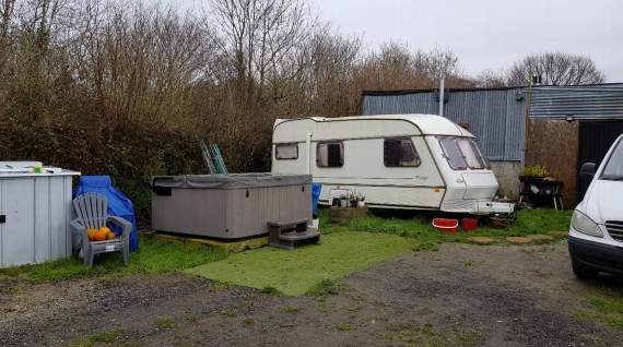 The site where a mother of six pleaded to be allowed to stay and make a home for her family