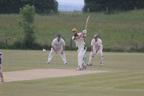 Launceston seconds opener Tom Strawbridge on his way to 39 against St Neot on Saturday. Pictures: Paul Hamlyn