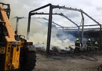 Crews from across region attend barn fire