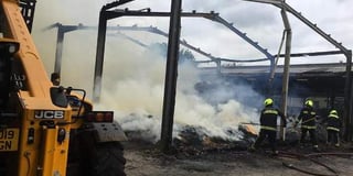 Crews from across region attend barn fire