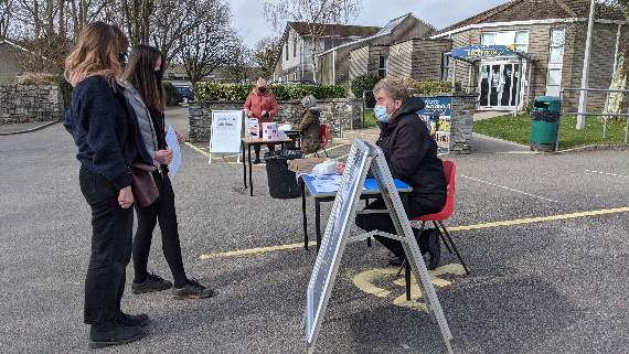 Students arriving at school for the first time since November last week - young people have been tested three times in school and are being encouraged to do home testing twice a week