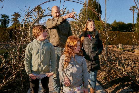 Monty Halls and his family at the Lost Gardens of Heligan. Photo by Artur Tixiliski.