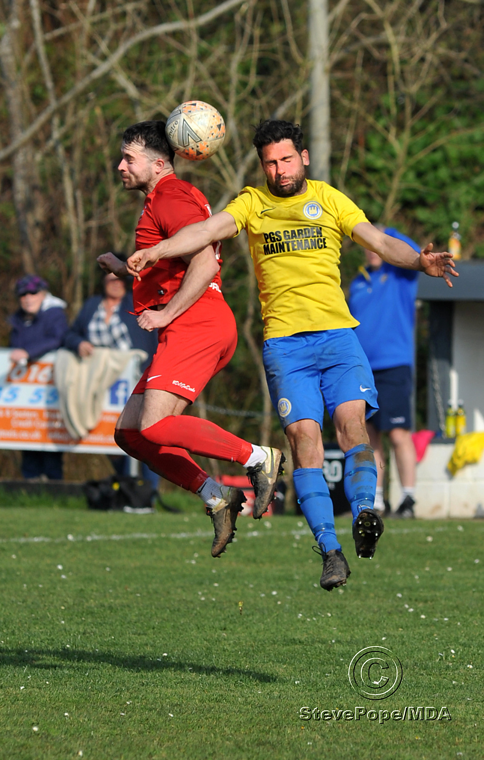 Action from Kingsteignton Athletic’s 3-0 win over Watts Blake Bearne in Saturday’s Herald Cup quarter-final.