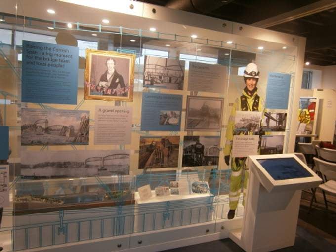 Inside the Bridging the Tamar interpretation centre