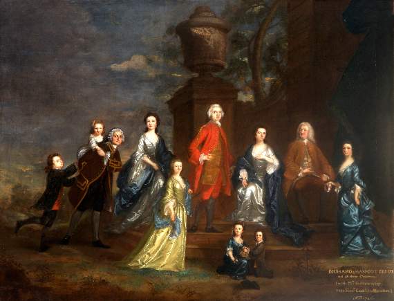 The Eliot family as painted by Joshua Reynolds in 1746. Picture courtesy of Plymouth Museum and Art Gallery