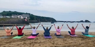 Beach yoga in Bude benefits Children’s Hospice