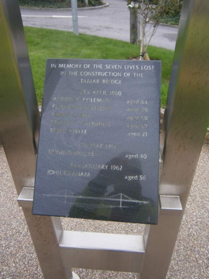 THE memorial to those who died building the bridge