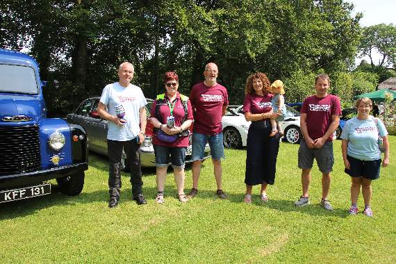 David Haq (BTSG representative), Ellen Yates (BTSG representative), Steve Bassett, Diane Bassett with granddaughter Maeve Cooper, and Mike and Elly Freeman (BTSG representatives). Picture: Paul Hamlyn