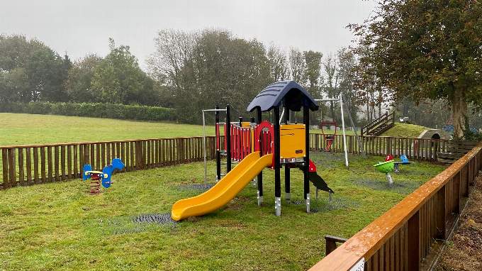 In all, seven new pieces of play equipment have been installed.