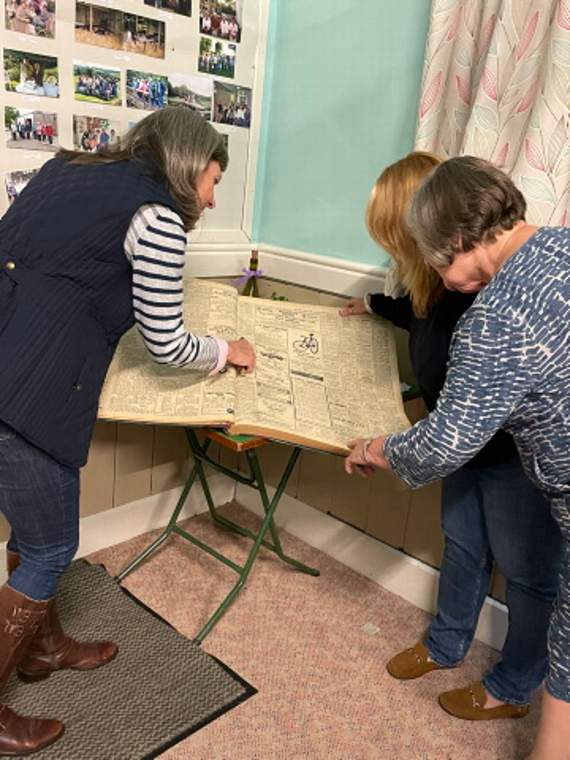 WLC members enjoy perusing the 1971 edition of the Cornish & Devon Post