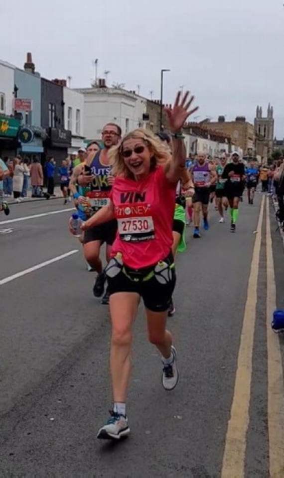 Vin Marshall pictured during her run