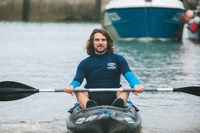 Rob Thompson's products include kayaks made from waste plastic and he has been chosen by the Government as one of the 'green ambassadors' at next week's COP26 climate conference in Glasgow.