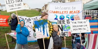 Peaceful protest staged at Crooklets beach