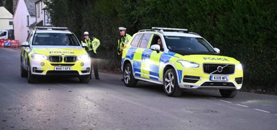 Police were on the scene following the suspected hit and run. Pictures: Adrian Jasper