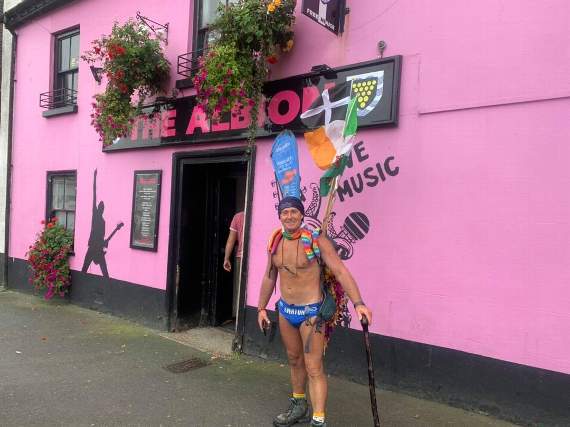 Speedo Mick at the Albion pub in Liskeard recently