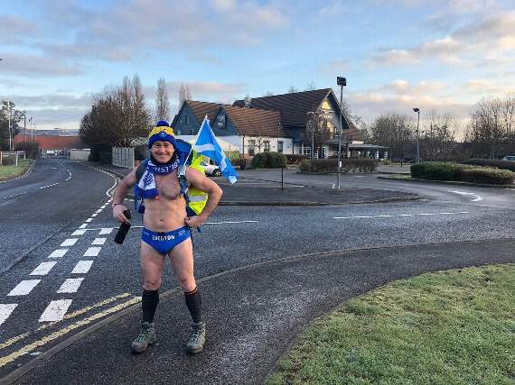 Speedo Mick is heading up through Cornwall and Devon on his Giving Back tour