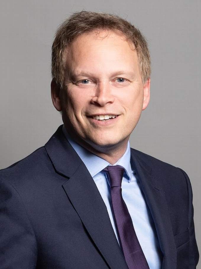 Transport Secretary Grant Shapps was today at Okehampton station to dispatch the first passenger train, carrying supporters of the project to refurbish the line. Picture: Richard Townshend/Parliamentary photographs