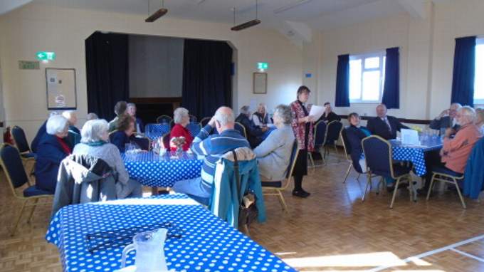 The harvest lunch was enjoyed by 33 members of the church and parishioners