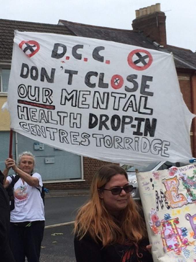 SOHS link centre protest, in Bideford. Picture: Linda Hellyer