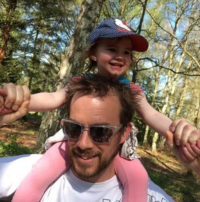 Giles Boardman with his daughter Molly, whose devoted care by the staff at Derriford Hospital is the reason for him raising funds through the Santa Slide zip-wire challenge at the Eden Project.